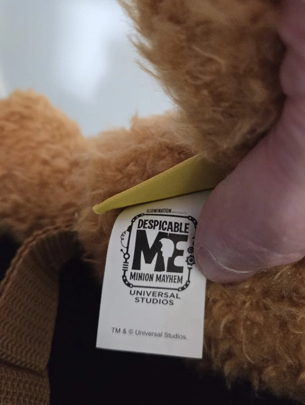 Universal Studios Tim Plush Teddy Bear Backback From The Minons